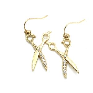 Hair Stylist Groomer Gold Plated Earrings